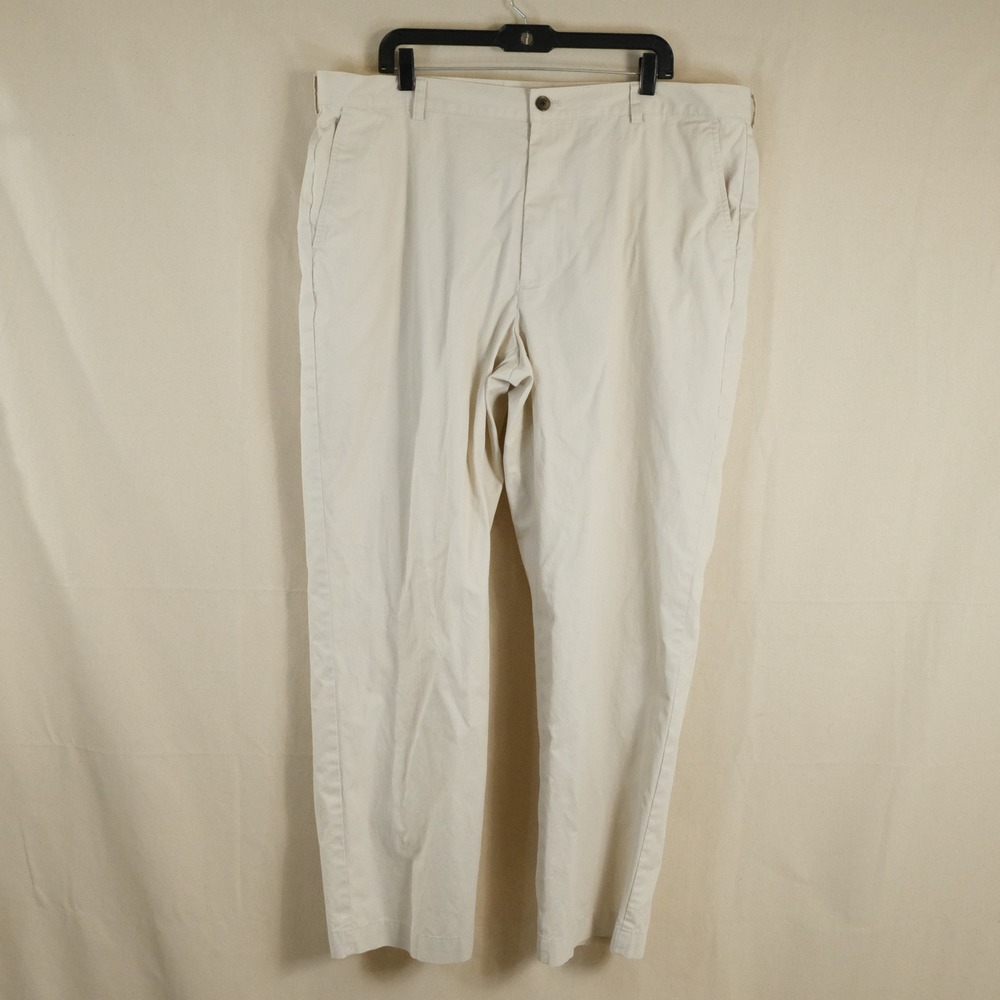 Brooks Brothers 346 42x32 Chino Pants Beige 100% Cotton Casual Mens
